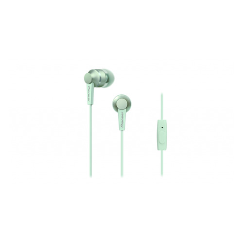 Наушники с микрофоном PIONEER SE-C3T-GR, 3.5 мм, вкладыши, зеленый