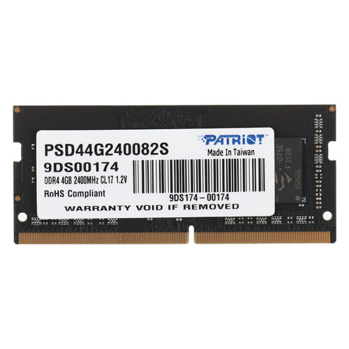 фото Модуль памяти patriot psd44g240082s ddr4 - 4гб 2400, so-dimm, ret