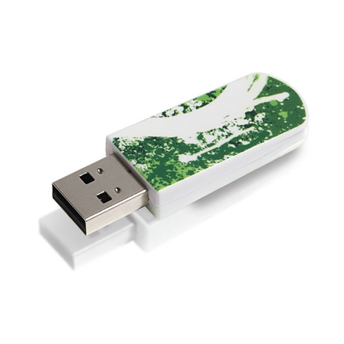

Флешка USB VERBATIM Mini Graffiti Edition 16Гб, USB2.0, зеленый и рисунок [49413]