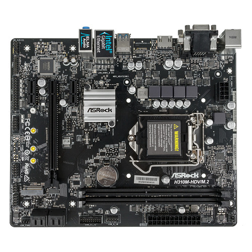 

Материнская плата ASROCK H310M-HDV/M.2, LGA 1151v2, Intel H310, mATX, Ret