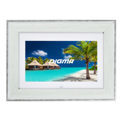

Цифровая фоторамка DIGMA PF-105MS, 10.1", белый [pf105ms], Белый + декоративная рамка