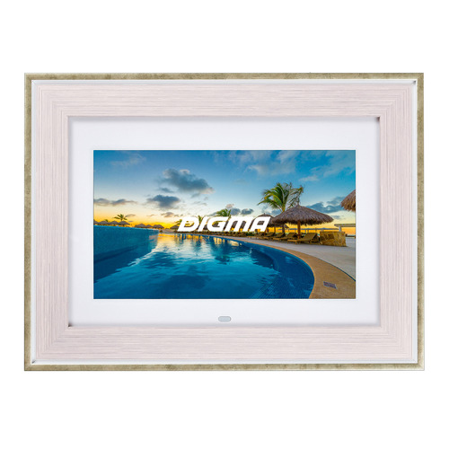 

Цифровая фоторамка DIGMA PF-105BG, 10.1", белый [pf105bg], Белый + декоративная рамка