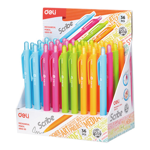 

Карандаш Deli EU60300 EU60300, трехгранный, пластик, дисплей 36 шт./кор., EU60300