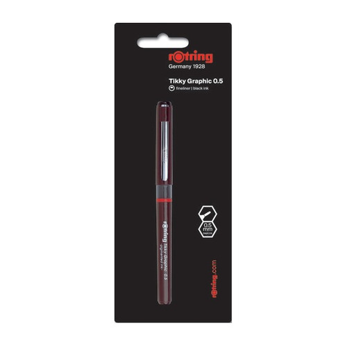 

Ручка капилляр. Rotring Tikky Graphic (1904751) d=0.5мм блистер ев. 12 шт./кор., Tikky Graphic
