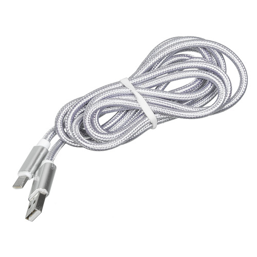 

Кабель REDLINE USB Type-C (m), USB A(m), 2м, серебристый [ут000014156]