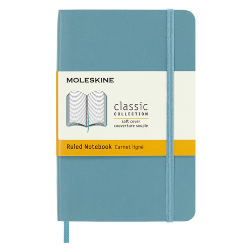 

Упаковка блокнотов MOLESKINE CLASSIC SOFT, 192стр, в линейку, мягкая обложка, голубой [qp611b35]