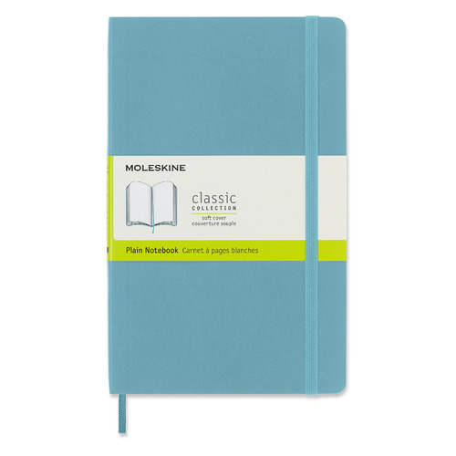 

Блокнот Moleskine CLASSIC SOFT Large 130х210мм 192стр. нелинованный мягкая обложка голубой 8 шт./кор.