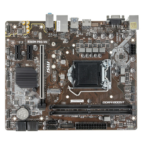 

Материнская плата MSI B360M PRO-VH, LGA 1151v2, Intel B360, mATX, Ret