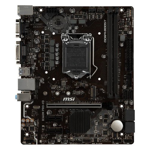 

Материнская плата MSI B360M PRO-VD, LGA 1151v2, Intel B360, mATX, Ret
