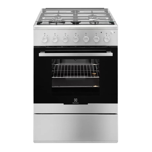 Газовая плита ELECTROLUX EKG96118CX, газовая духовка, нержавеющая сталь