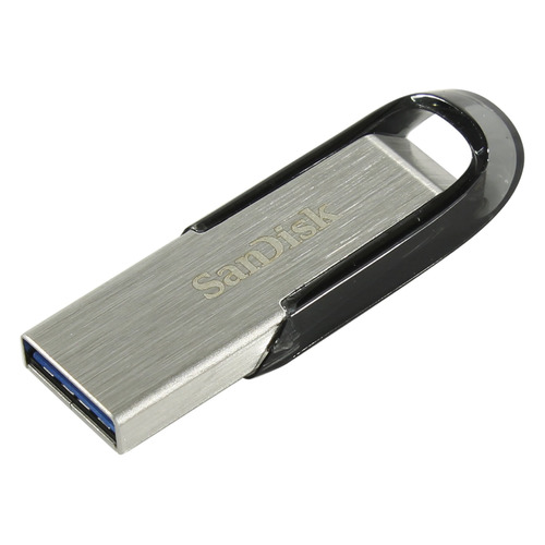 фото Флешка usb sandisk cruzer ultra flair 256гб, usb3.0, серебристый и черный [sdcz73-256g-g46]