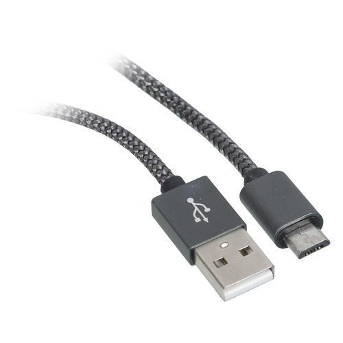 фото Кабель ginzzu gc-151b, micro usb b (m), usb a(m), 0.15м, черный