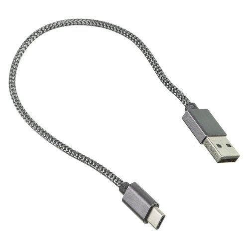 

Кабель Ginzzu GC-152B, USB Type-C (m) - USB (m), 0.25м, 2.4A, черный, GC-152B