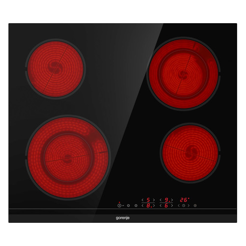 фото Варочная панель gorenje ect644bcsc, электрическая, независимая, черный