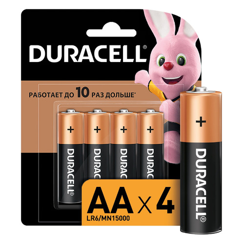 

AA Батарейка Duracell Basic CN LR6-4BL MN1500, 4 шт., CN LR6-4BL MN1500