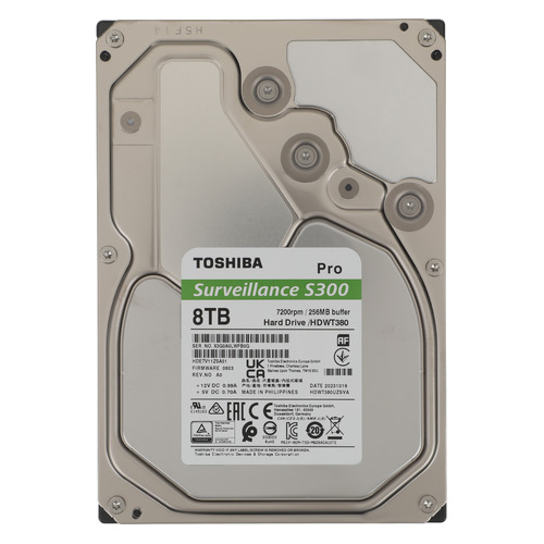 

Жесткий диск Toshiba S300 Pro HDWT380UZSVA, 8ТБ, HDD, SATA III, 3.5", HDWT380UZSVA