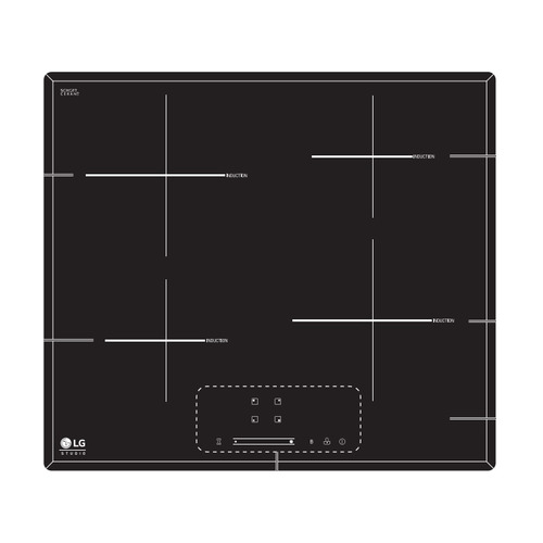 фото Индукционная варочная панель lg hu642ph, индукционная, независимая, черный