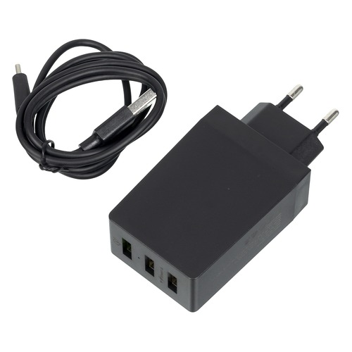 

Сетевое зарядное устройство DF Tor-06, USB, USB type-C, 3A, черный