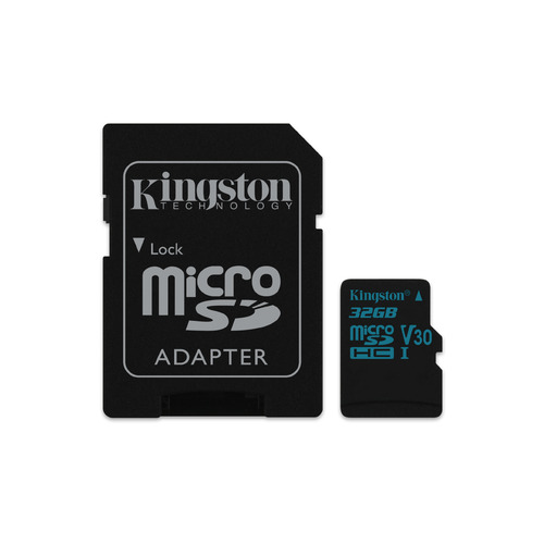 фото Карта памяти microsdhc uhs-i kingston canvas go 32 гб, 90 мб/с, class 10, sdcg2/32gb, 1 шт., переходник sd