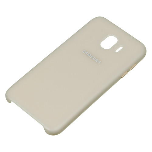 фото Чехол (клип-кейс) samsung dual layer cover, для samsung galaxy j4 (2018), золотистый [ef-pj400cfegru]