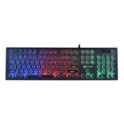 

Клавиатура OKLICK 410MRL, USB, черный