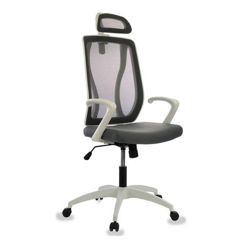 

Кресло руководителя БЮРОКРАТ MC-W411-H, на колесиках, сетка/ткань, серый [mc-w411-h/dg/26-25]