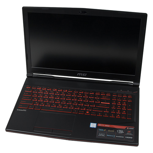 фото Ноутбук msi gl63 8rd-471xru, 15.6", intel core i5 8300h 2.3ггц, 8гб, 1000гб, nvidia geforce gtx 1050 ti - 4096 мб, free dos, 9s7-16p612-471, черный