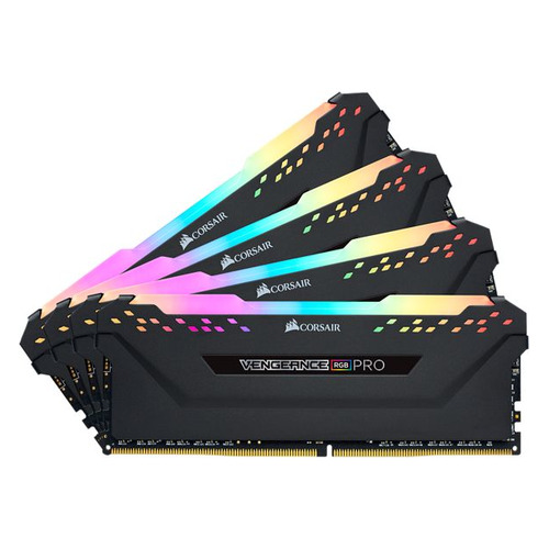 

Модуль памяти CORSAIR Vengeance RGB Pro CMW32GX4M4C3000C15 DDR4 - 4x 8Гб 3000, DIMM, Ret