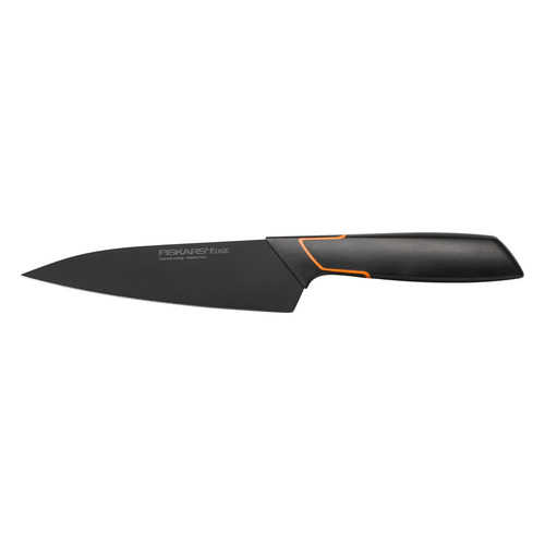 фото Нож кухонный fiskars edge (1003095) стальной разделочный лезв.150мм прямая заточка черный/оранжевый