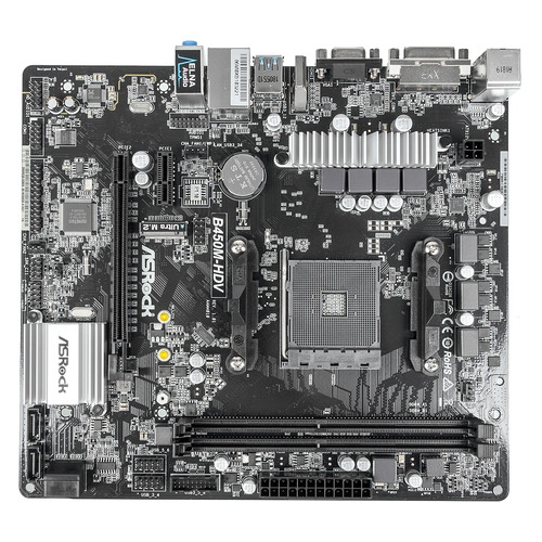 

Материнская плата ASROCK B450M-HDV, SocketAM4, AMD B450, mATX, Ret