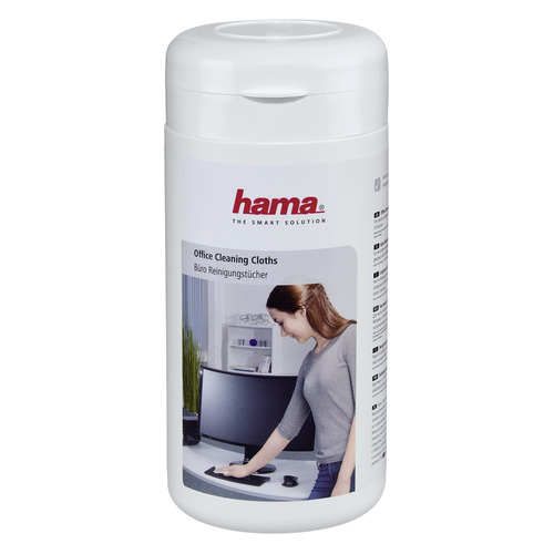 фото Влажные салфетки hama office cleaning, 100 шт (туба)