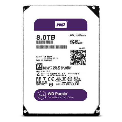 

Жесткий диск WD Purple WD81PURZ, 8Тб, HDD, SATA III, 3.5"