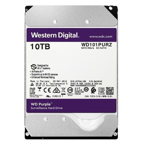 

Жесткий диск WD Purple WD101PURZ, 10ТБ, HDD, SATA III, 3.5"