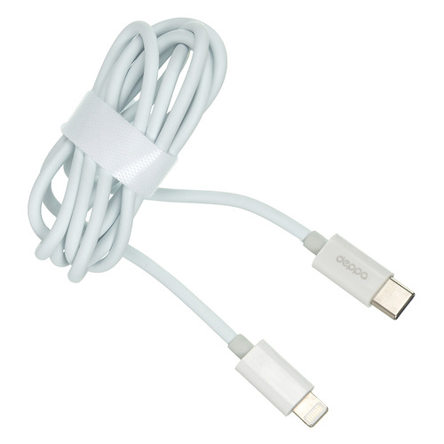 

Кабель DEPPA USB Type-C (m), Lightning (m), 1.2м, белый [72280]