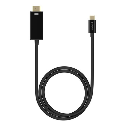 фото Кабель deppa usb type-c (m), hdmi, 1.8м, черный [72279]