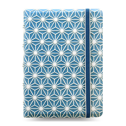 

Тетрадь Filofax Impressions Pocket 105x144мм 56л линейка съемные листы спираль двойная синий/белый