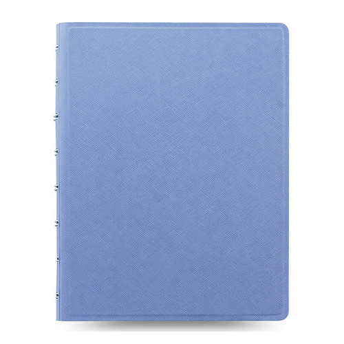 

Тетрадь Filofax SAFFIANO A5 PU 56л линейка съемные листы спираль двойная голубой