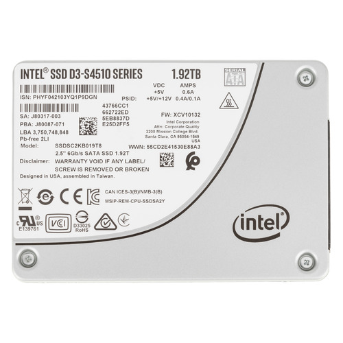 

SSD накопитель Intel DC D3-S4510 SSDSC2KB019T801 1.9ТБ, 2.5", SATA III [ssdsc2kb019t801 963343], SSDSC2KB019T801