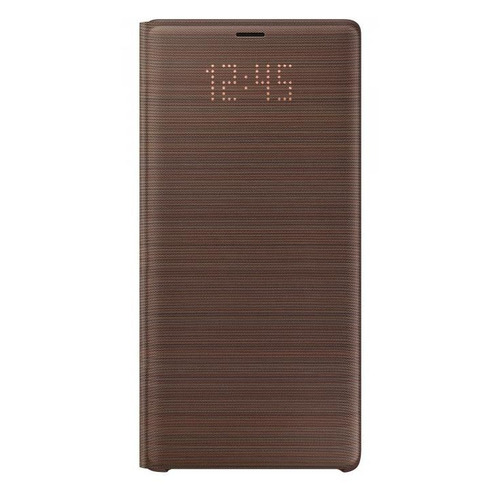 

Чехол (флип-кейс) SAMSUNG LED View Cover, для Samsung Galaxy Note 9, коричневый [ef-nn960paegru]