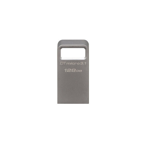 фото Флешка usb kingston datatraveler micro 3.1 128гб, usb3.1, серебристый [dtmc3/128gb]