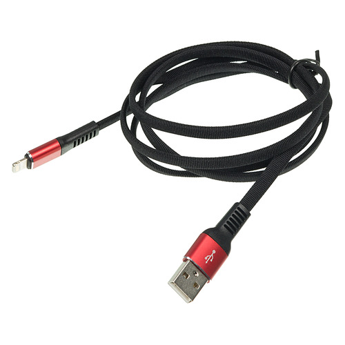 

Кабель DIGMA USB A(m), Lightning (m), 1.2м, черный / красный