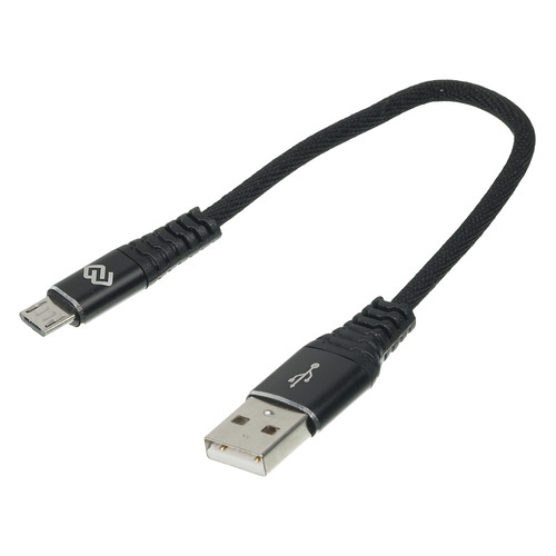 

Кабель DIGMA USB A(m), micro USB B (m), 0.15м, черный