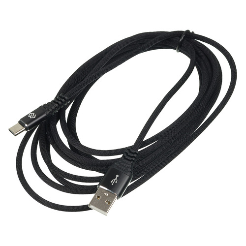 фото Кабель digma usb a (m), usb type-c (m), 3м, черный