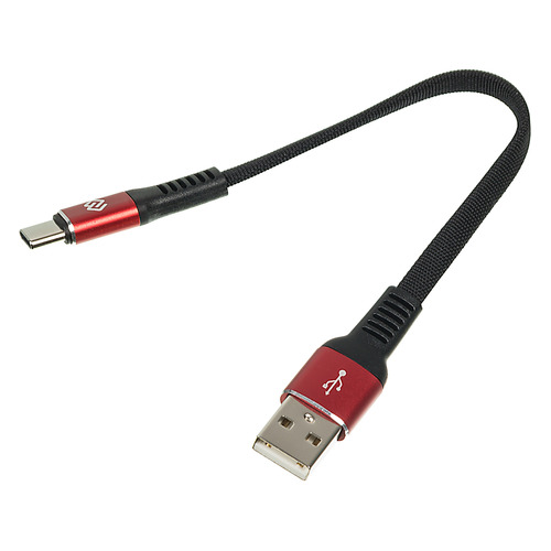 фото Кабель digma usb a (m), usb type-c (m), 0.15м, черный / красный