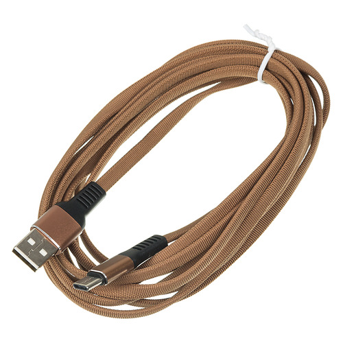 фото Кабель digma usb a (m), usb type-c (m), 3м, коричневый