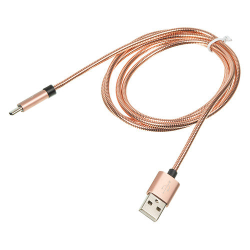 фото Кабель digma usb a (m), usb type-c (m), 1.2м, розовое золото