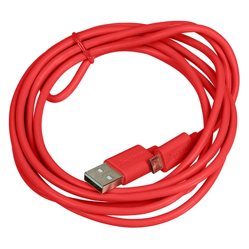 

Кабель Happy plug, micro USB B (m), USB A(m), 2м, красный [00153244]