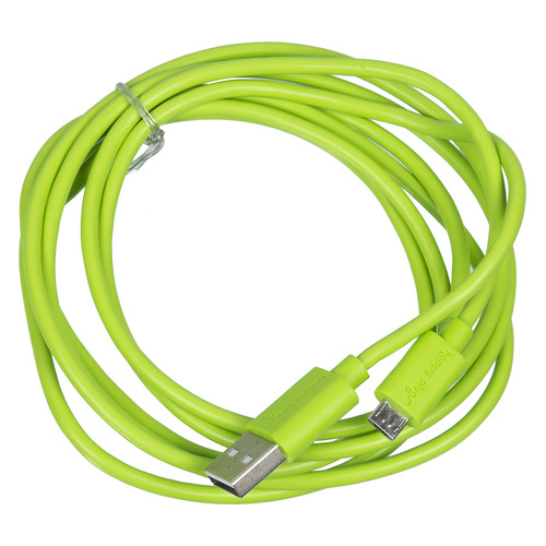 

Кабель Happy plug, micro USB B (m), USB A(m), 2м, зеленый [00153246]