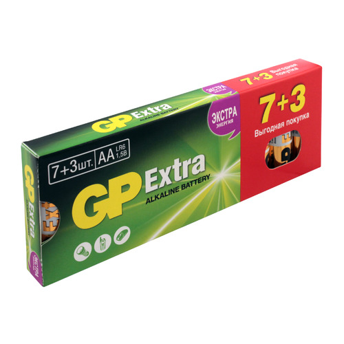 

AA Батарейка GP Extra Alkaline 15AX LR6, 10 шт.