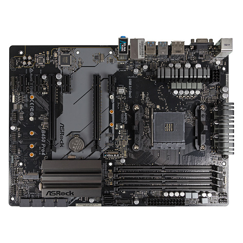 фото Материнская плата asrock b450 pro4, socketam4, amd b450, atx, ret